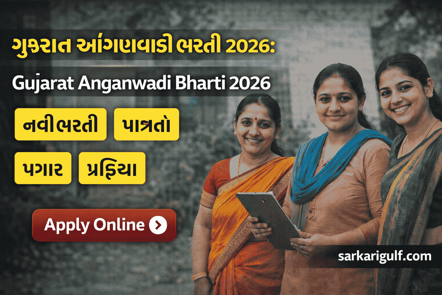 Gujarat Anganwadi Bharti 2026