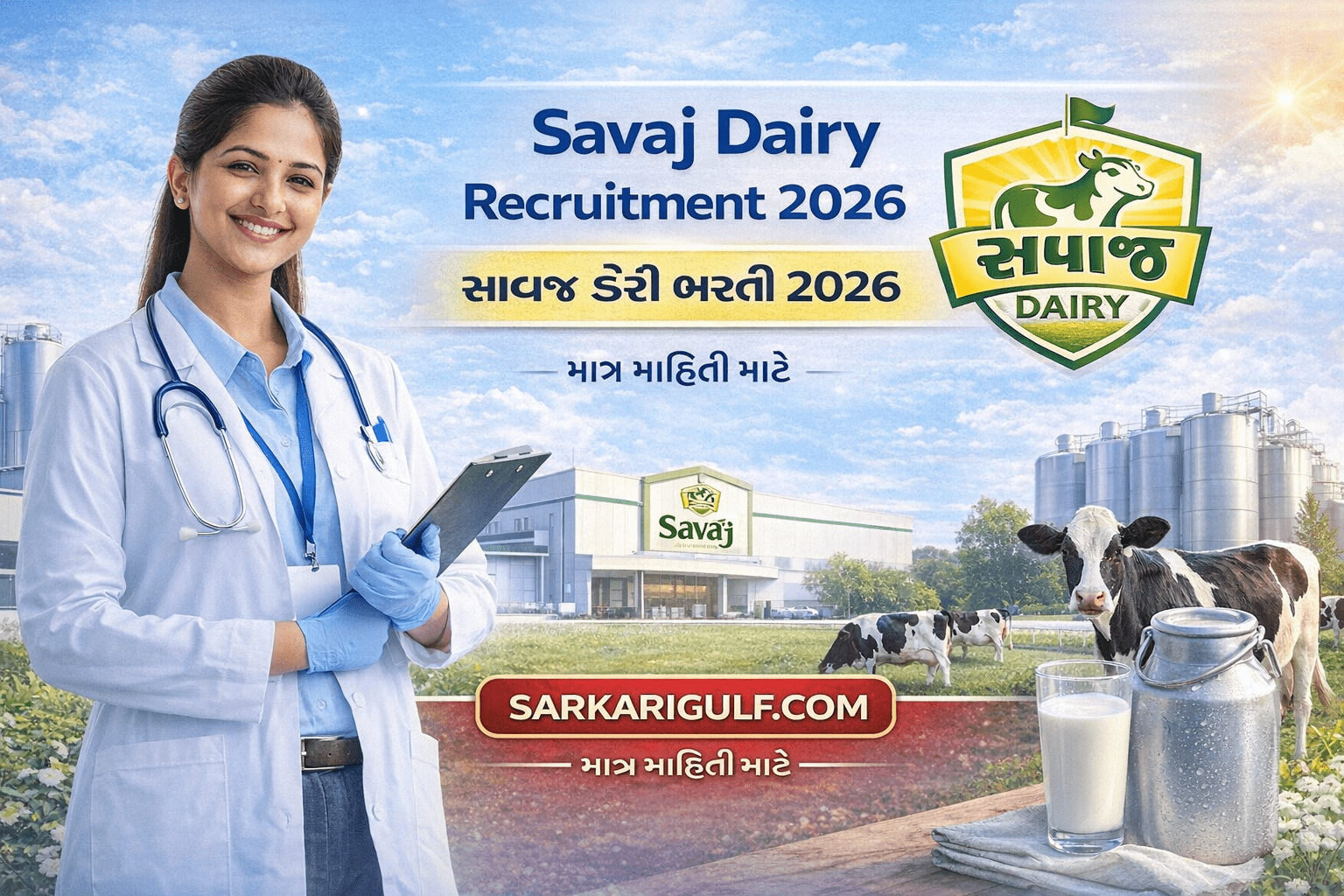 સાવજ ડેરી ભરતી 2026